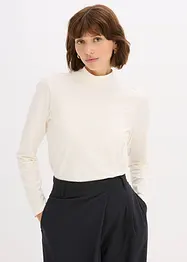 Långärmad topp i figurnära modell, bonprix
