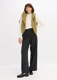 Långärmad topp i figurnära modell, bonprix