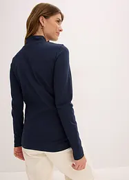Långärmad topp i figurnära modell, bonprix