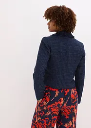 Bouclékavaj med dekorativa knappar, bonprix