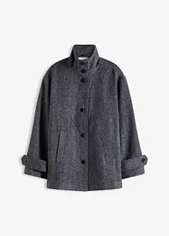Lång skepparjacka med yllelook, bonprix