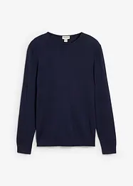 Finstickad tröja med lyxig merinoull, bonprix