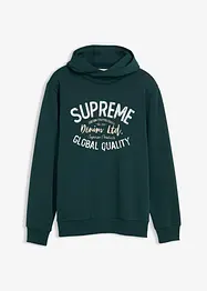 Sweatshirt med huva i mjuk bomullsmix, bonprix