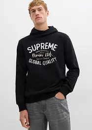 Sweatshirt med huva i mjuk bomullsmix, bonprix