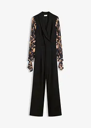 Jerseyjumpsuit med meshärmar, bonprix