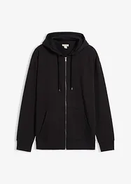 Munkjacka av ren bomull, med luva, Loose Fit, bonprix