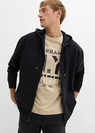 Munkjacka av ren bomull, med luva, Loose Fit, bonprix
