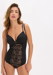 Body med glittergarn och lätt formande effekt, bonprix