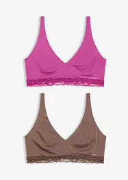 Feel Comfort-bralette av mjuk modal (2-pack), bonprix