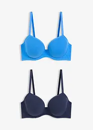 Formpressad BH med bygel och bomull (2-pack), bonprix