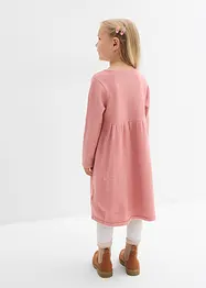 Stickad klänning med dekorativ knappslå, bonprix