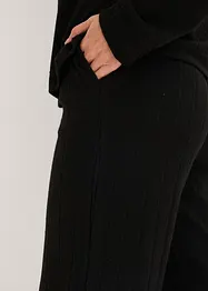 Ribbstickad byxa och topp i oversizemodell, bonprix