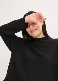 Ribbstickad byxa och topp i oversizemodell, bonprix