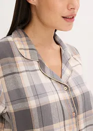 Flanellpyjamas med glittrigt garn och gåvopåse, bonprix