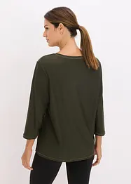 Supermjuk funktionstopp av snabbtorkande material med 3/4-ärmar, bonprix