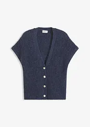Stickad väst med dekorativa knappar, bonprix