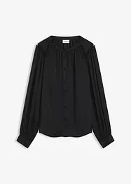 Satinblus med spetsband, bonprix