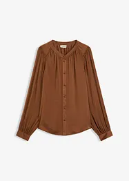 Satinblus med spetsband, bonprix