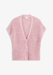 Stickad väst med dekorativa knappar, bonprix