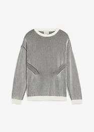 Ribbad tröja av bomullsmix, Loose Fit, bonprix