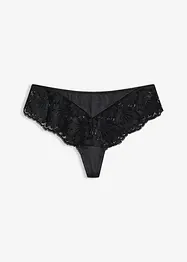 Glansig stringtrosa i hipstermodell, bonprix