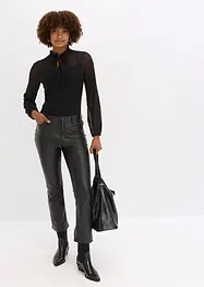 Byxa i skinnimitation, bonprix