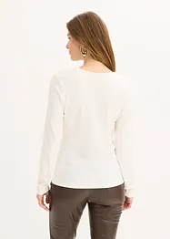 Ribbstickad topp, bonprix
