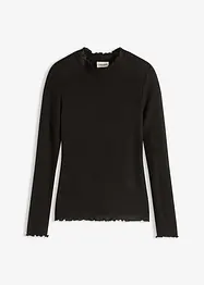 Ribbstickad topp i viskosmix, bonprix