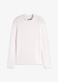 Ribbstickad topp i viskosmix, bonprix