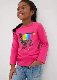 Långärmad T-shirt för barn (2-pack), ekologisk bomull, bonprix