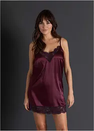 Negligé i glansig satin, bonprix