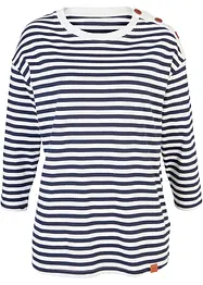 Långärmad oversizetopp med knappar, bonprix