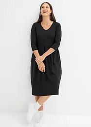 Mellanlång jerseyklänning i bomull, bonprix