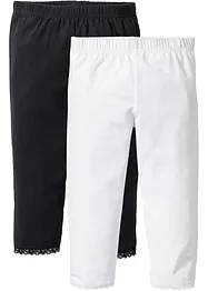 Caprileggings med ekologisk bomull för barn (2-pack), bonprix