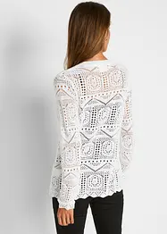 Hålmönstrad cardigan, bonprix