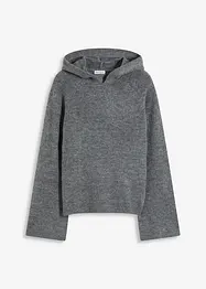 Finstickad tröja med huva, bonprix