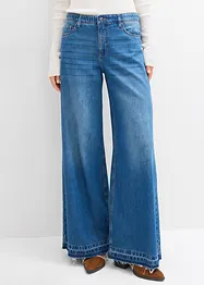 Wide Leg Jeans Mid Waist, med bekväm midja, bonprix