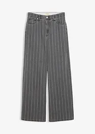 Wide Leg Jeans High Waist, med destroyed-effekter, bonprix