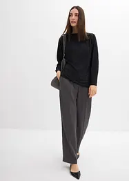 Långärmad topp med struktureffekter, bonprix