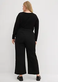 Palazzobyxa med yllelook, bonprix