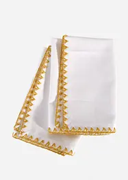 Tygservetter i ekologisk bomull med glansig bård (2-pack), bonprix