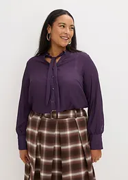 Chiffongblus med avtagbart knytband, bonprix