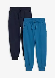 Joggingbyxa av mjuk bomullsmix (2-pack), bonprix