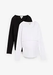 Mamma-/amningstopp i ekologisk bomull (2-pack), bonprix