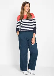 Cargojeans i bomull, Mid Waist, bonprix