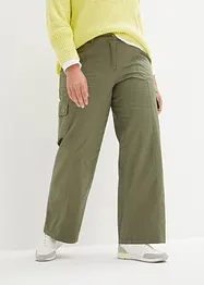 Cargojeans i bomull, Mid Waist, bonprix