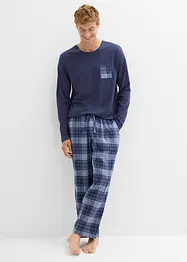 Pyjamas  med flanellbyxa av mjuk bomull, bonprix
