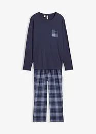 Pyjamas  med flanellbyxa av mjuk bomull, bonprix
