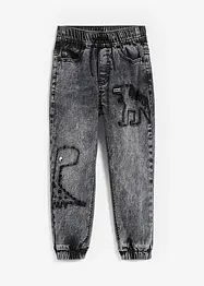 Termojeans med dinosauriemönster för barn, Regular Fit, bonprix