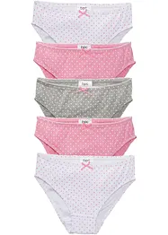 Trosa med mjuk bomull och satinrosett för barn (5-pack), bonprix
